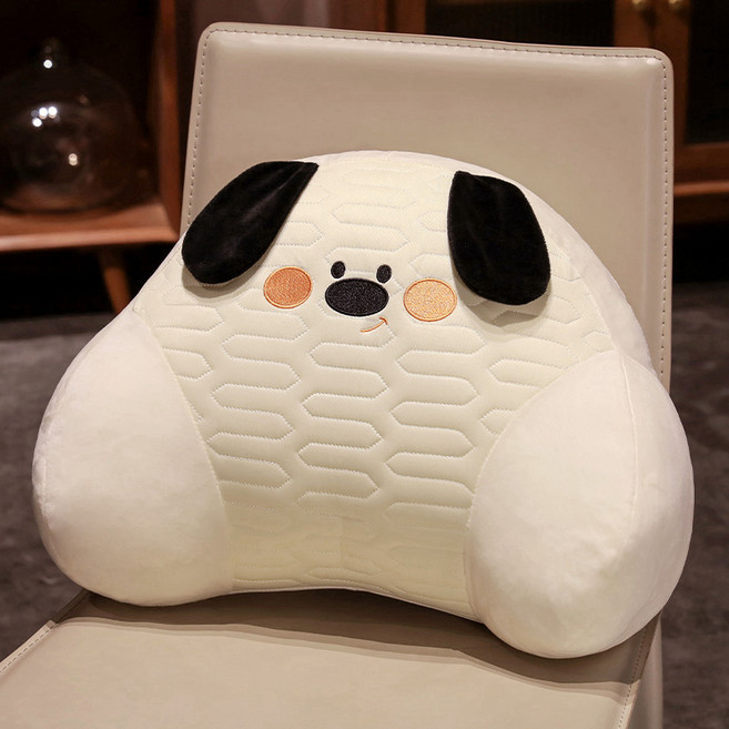 MIR WAY 허리경추 냉감 쿨원단 등받이 쿠션, 강아지