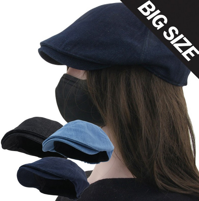 빅사이즈모자 데님 헌팅캡 XL 베레모 빵모자/G-24730