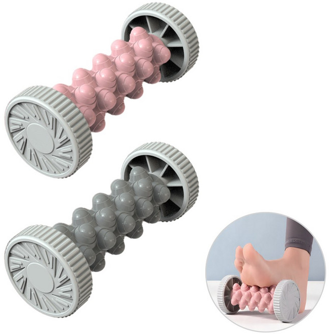 도나토르 휴대용 발 마사지 지압 롤러, 핑크, 1개