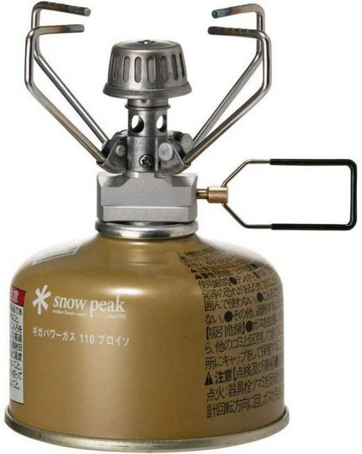 스노우피크 기가 파워 스토브 GS-100R2 버너 캠핑 백패킹 가스버너 강염, 점화기 포함