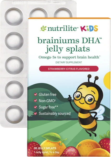 미국 암웨이 뉴트리라이트 키즈 브레이니엄 DHA 젤리 어린이 두뇌 집중 눈 건강 오메가3, 1개, 30회분 - 쿠팡