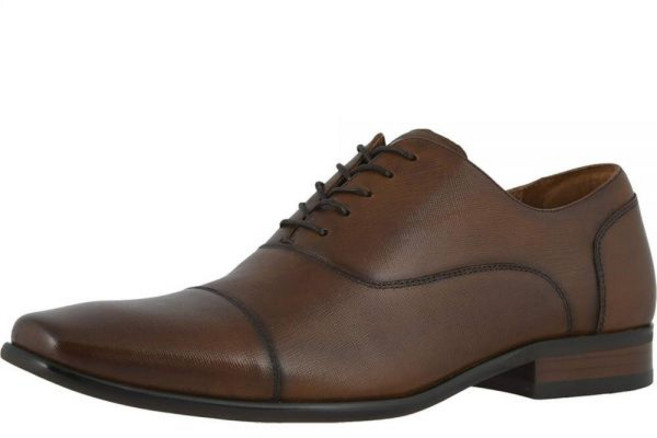Florsheim 남성용 포스티노 캡 토 발모랄 옥스포드 코냑 디스트레스드