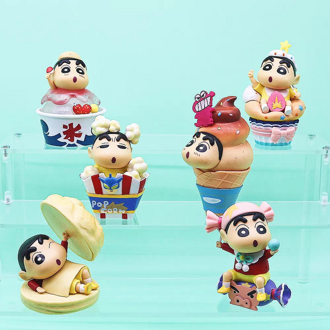 6종 맛있는 짱구 피규어 인테리어 소품, 세트