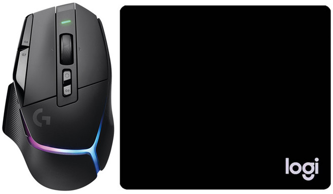 로지텍 G502 X 플러스 라이트스피드 무선 RGB 게이밍 마우스 + 마우스 패드 일반형, 블랙, G502 X Plus
