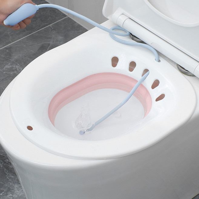 가정용 좌욕기 치질 좌욕대야 임산부 접이식, 1개, 좌욕대야(버블형블랙)