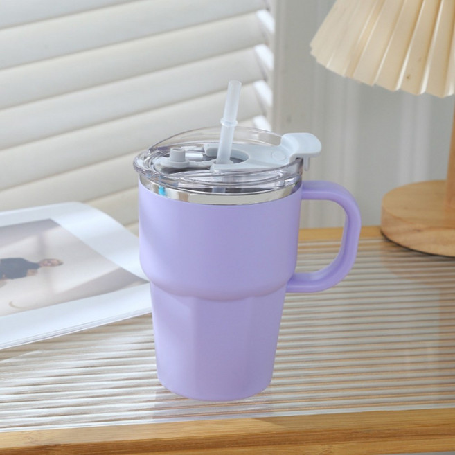 레디박스 캠핑 감성 휴대용 스텐 텀블러 맥주잔 음료잔, 퍼플, 1개, 600ml