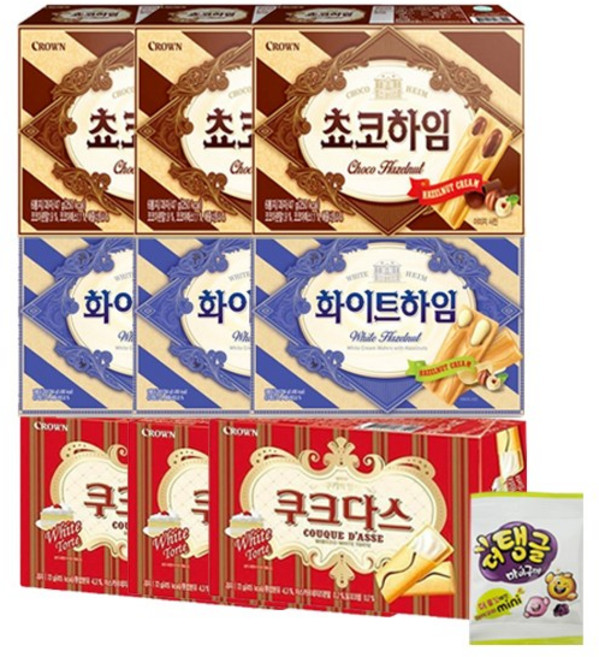 초코하임3+화이트하임3+쿠크다스3+사은품증정, 1세트, 171g