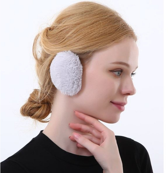 팬시온 페이크 퍼 끈없는 귀마개 똑딱이 분리형 귀마개 토끼털 딱풀이