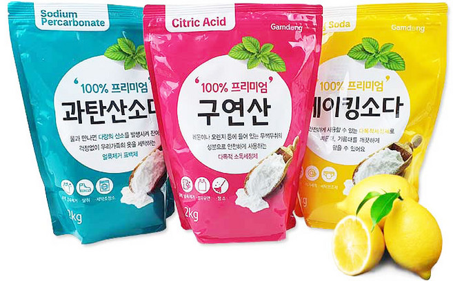 감동 욕실 청소 베이킹소다 과탄산소다 구연산 2kg, 1개