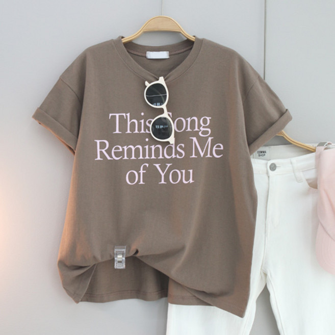 달콩 여성 Song레터링오버핏반팔티 여름티 루즈핏