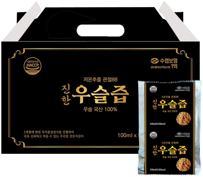 [유기농 우슬] 전남함평 우슬즙 100ml 50포 우슬, 5L, 1박스