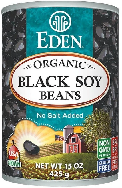Eden 유기농 흑콩 425.2g(15온스) 캔 완벽한 단백질 소금 없음 GMO 프리 글루텐 프리 비건 코셔 미국에서 재배 열 및 서빙 매크로바이오틱 콩, 15 Ounce Pack of 1, 1개, 425g - 쿠팡