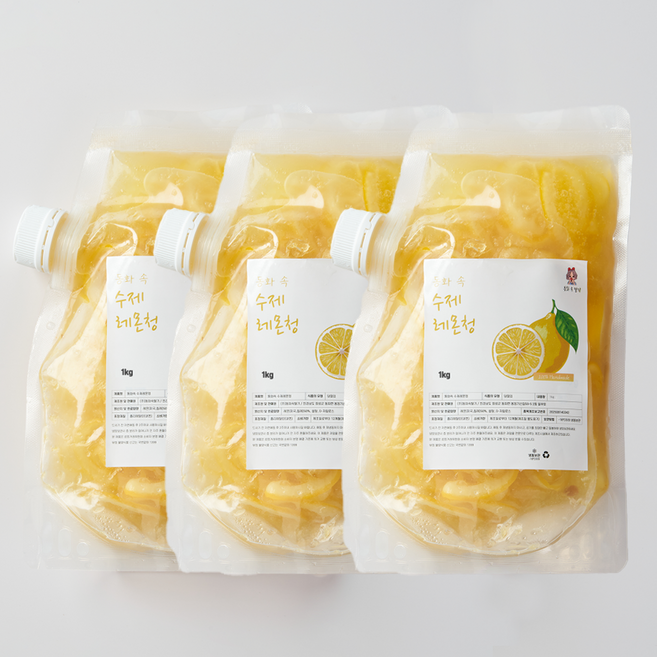 동화속 프리미엄 자일로스 홈카페 수제 레몬청, 1개, 3개입, 1kg