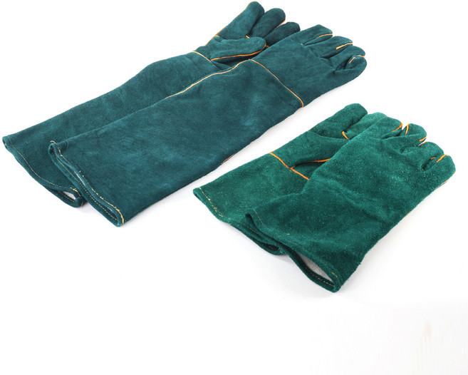 정수생활건강 강아지 고양이 물림방지 장갑 소가죽 반려동물 훈련장갑, 1개