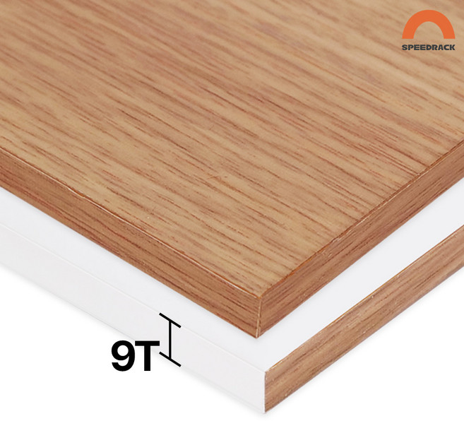 스피드랙 양면코팅 합판 목재 MDF 방수보드 테이블합판, 1단, 9mm 화이트+우드