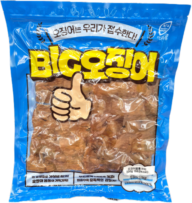Big 빅 오징어 몸통구이 200g, 1개