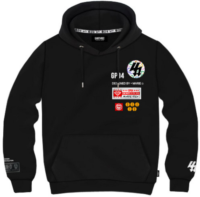 간쓰리 GP04BB 국내생산 기모 후드티