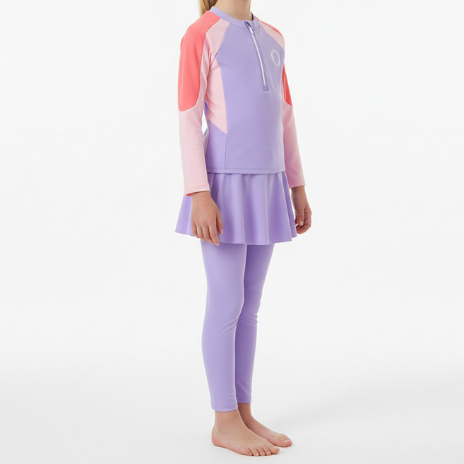 UPPERCUT 여아 래쉬가드 세트 반집업 치마 워터레깅스 비치웨어 바캉스의류 초중고 여아 수영복 NEW 디자인