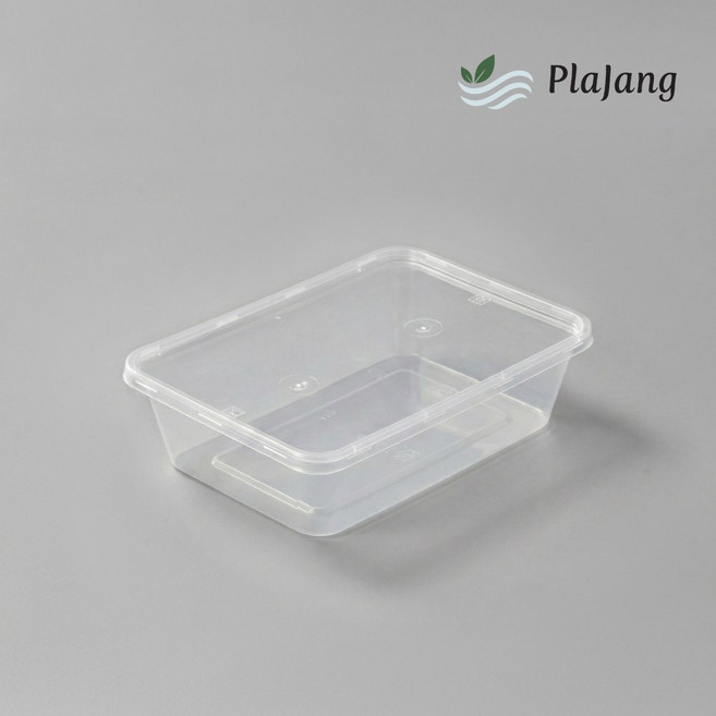500ml 프라장 사각반찬용기 세트 배달용기 일회용용기 PP사출용기 C500, 1박스, 50개입
