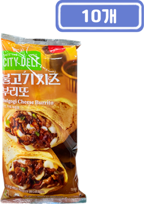 삼립 시티델리 불고기치즈 부리또, 10개, 115g