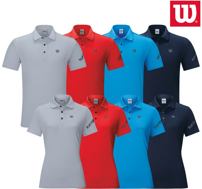 윌슨 반팔 티셔츠 8211-8218 카라 단체 테니스