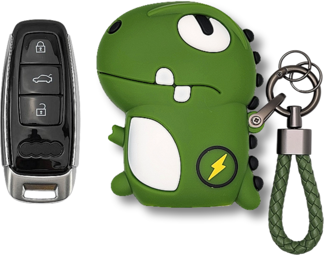 바이어웨이 번개공룡 차키케이스 자동차 스마트키 커버 키홀더, 아우디D
