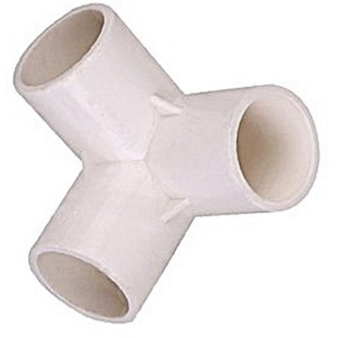 서진 파이프 커넥터 3구 화이트 DIY 연결 소켓 클램프 무용접 연장 PVC 배관 이음관 20-25 No1, B25mm화이트, 1개