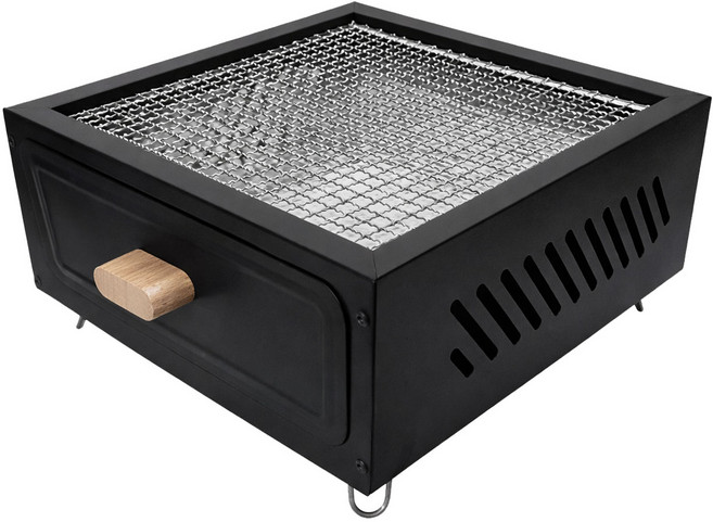 마운틴하이커 캠핑 화로대 불멍 야외 바베큐 숯불 스텐 미니 화로 그릴, 1개