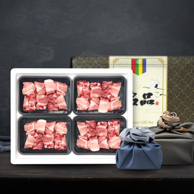 [오늘출발] 명품 한돈 찜갈비 선물세트 갈비찜용 한성미트뱅크, 한돈 갈비찜용 2구 세트, 1개