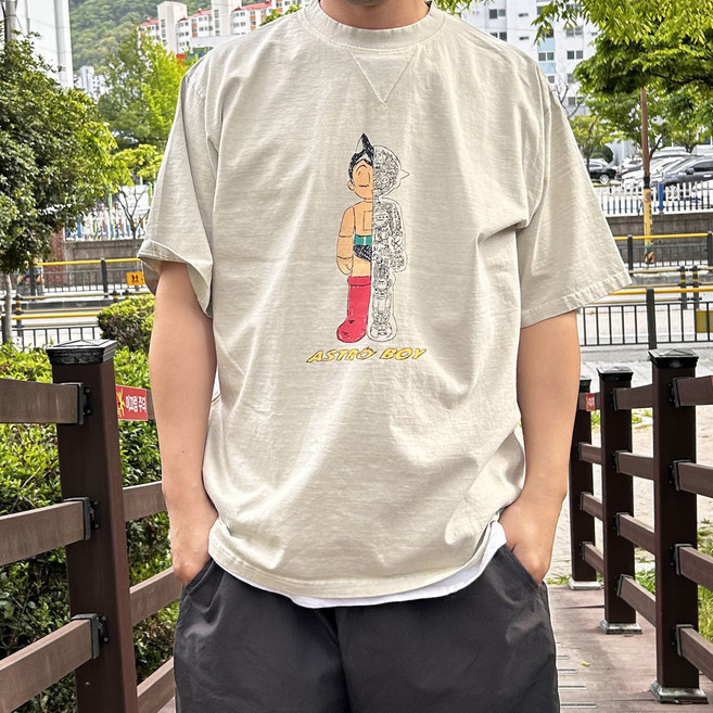 [3XL] 오버핏 빈티지 A톰 프린팅 반팔 M10-19