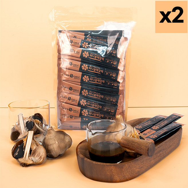 가바 블랙갈릭 흑마늘진액 허니스틱 12ml X 100포 실속형포장 (50포 2박스 구성), 100개