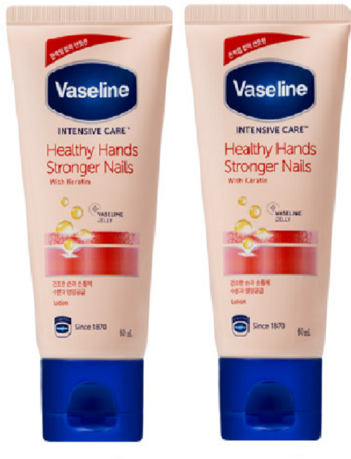 바세린 헬씨 핸드 앤 스트롱거 네일 로션, 60ml, 2개