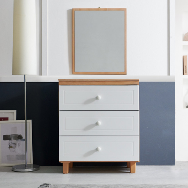 일송가구 700 루아 3단 서랍장, 700 루아 서랍장_오크화이트