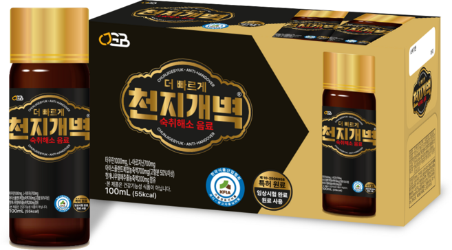 실시간 숙취해소 리뉴얼 더 빠르게 천지개벽 숙취해소 음료, 10개, 100ml
