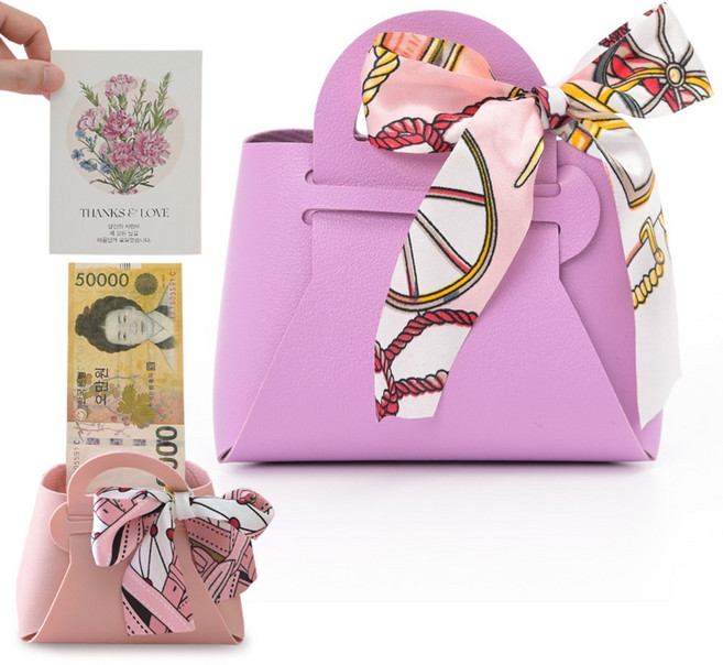 위클 정성 용돈박스 생신 환갑 부모님 선물 용돈가방 어버이날 명절 용돈, 퍼플, 1개