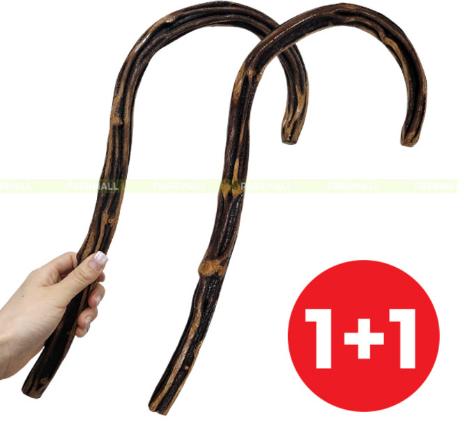 1+1 갈고리 지압기 36cm (오십견 어깨 안마기 등허리 목덜미 나무뿌리 물음표 안마봉 죽비), 2개