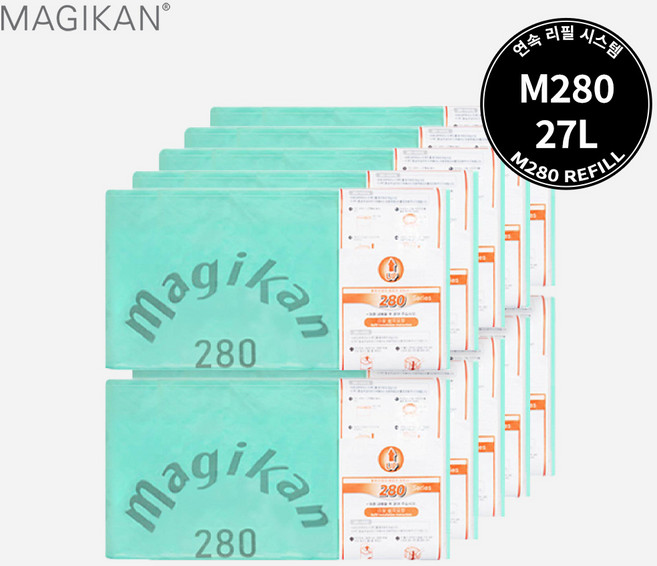 매직캔 리필 봉투 280R10BC, 10개, 27L
