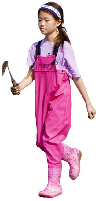 어린이가슴장화 갯벌체험 주말농장 해루질 키즈 유아 아동 체스타, 120, 핑크