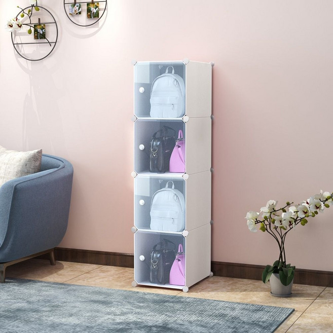 조립식 수납장 핸드백 보관함 가방 정리함 1열4칸, 4칸B(1열4층), 본상품선택