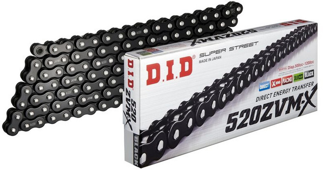 DID 체인 520ZVMX 120링크 블랙 블랙, 1개