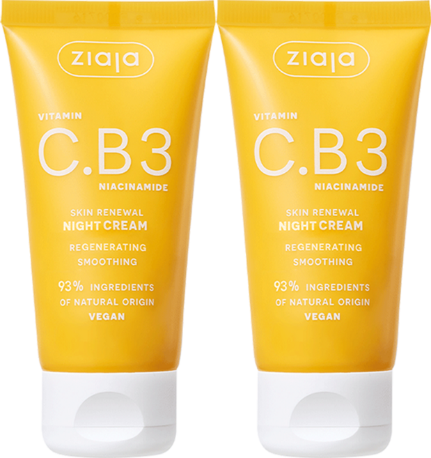 지아자 비타민 C.B3 미백 잡티 수분크림 기미 수면팩 나이트크림, 50ml, 2개