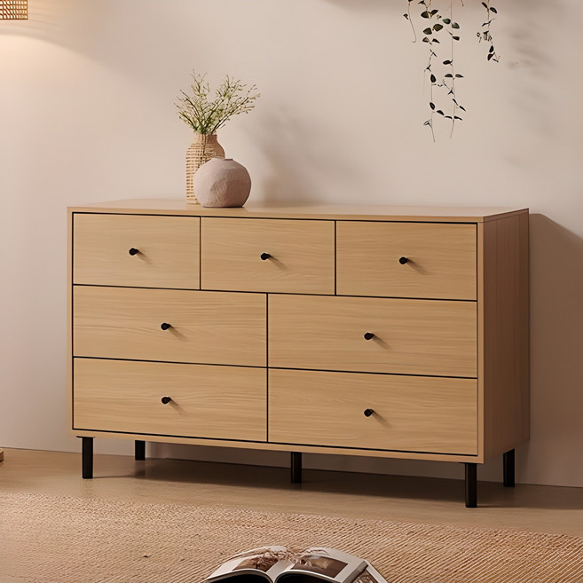 파로마 리디아 와이드 서랍장, 오크, 7단