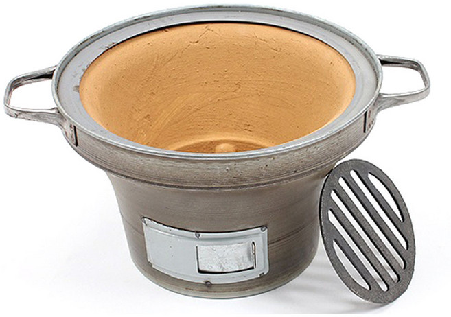 황토화덕 숯불 바베큐그릴 화덕 야외용 캠핑장 화로대, 1개