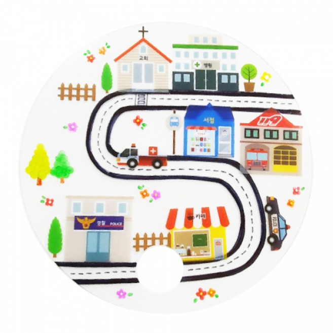 [㈜피오피스토리에듀] 행복한 우리동네 투명부채만들기 POPSTORY, 1개