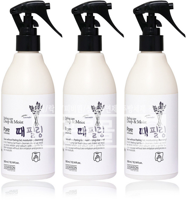 수아연 딥앤모이스처 각질제거 때필링 라벤더향, 21개, 300ml