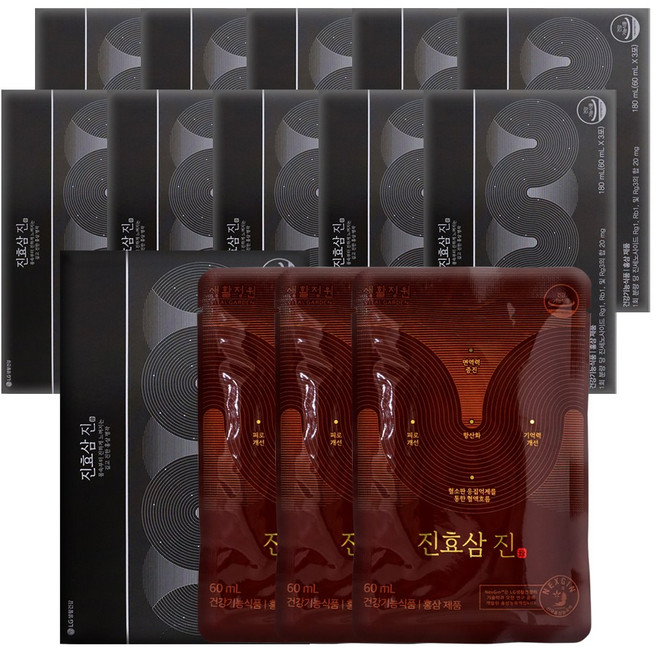 생활정원 진효삼 진 시식용 33일분 면역 활력 홍삼 파우치, 1개, 33회분