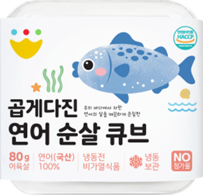 바맘 곱게다진 순살 큐브 연어 20g x 4구, 80g, 1개, 연어 순살 큐브