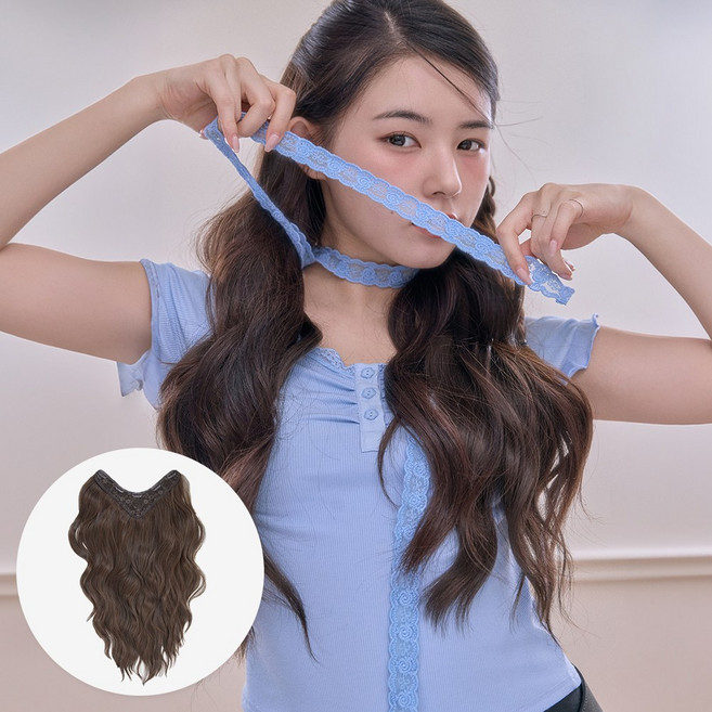 핑크에이지 라이트 반가발) 젤리펌 엘라라 (60cm), 1개, BB4#쿨브라운