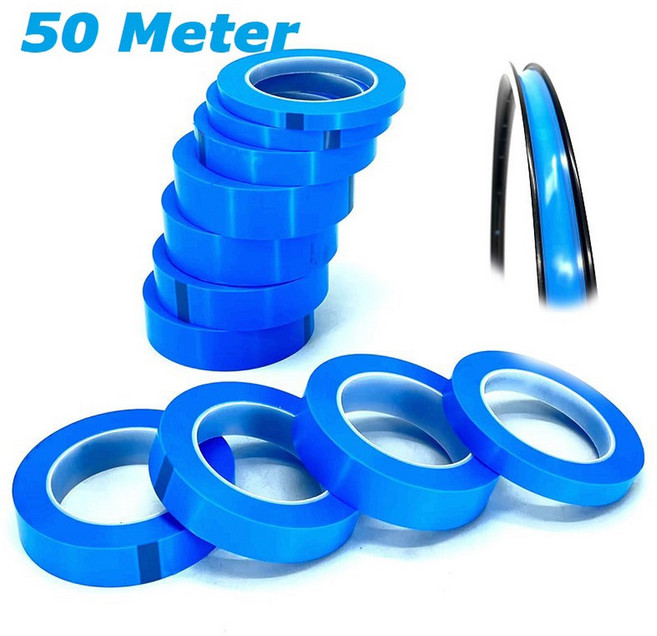 자전거 튜브리스 휠 테이프 림 도장 MTB 접이식 로드 바이크 휠용 50M, 1개