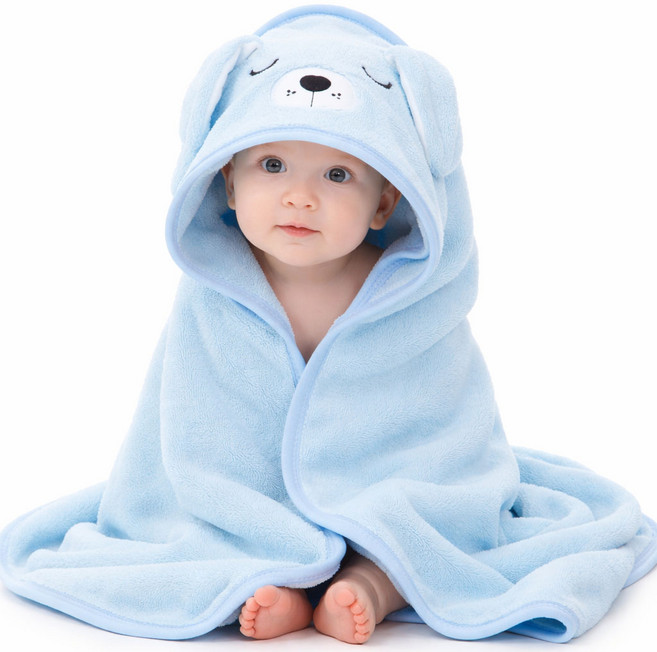 아기 유아 동물 후드 비치가운 타올